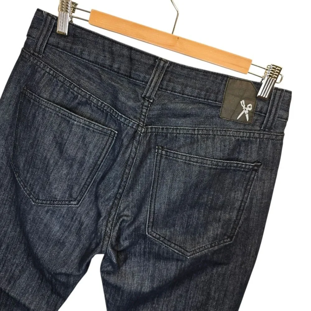 Marc Ecko Men's W32 X L32 Straight Fit Dark Blue Denim Jeans